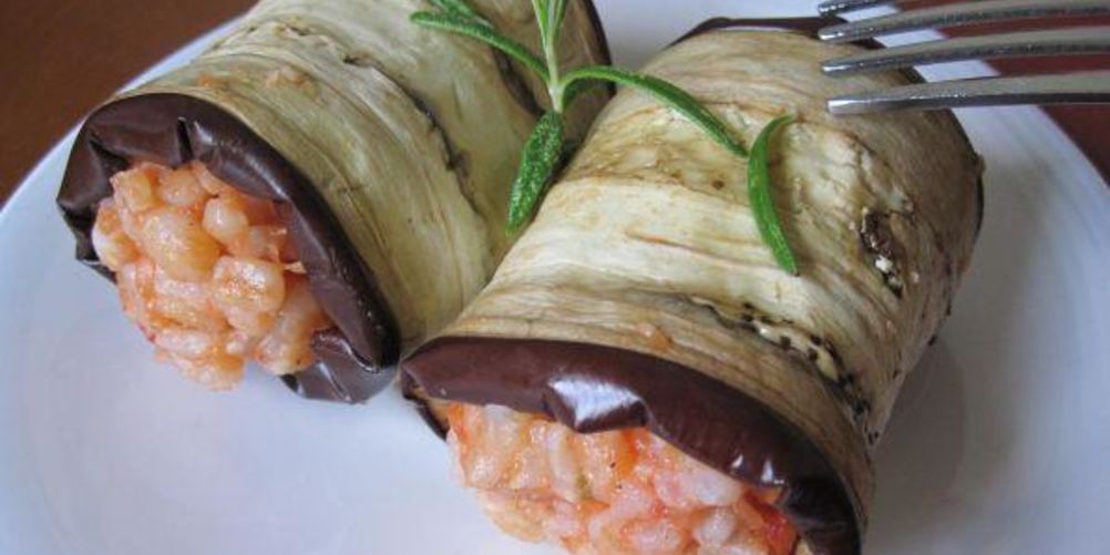 Рецепт ризотто в баклажане