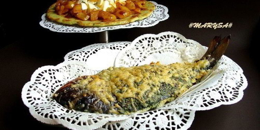 Рецепт дорады под пармезаном со сливочно-шпинатной начинкой