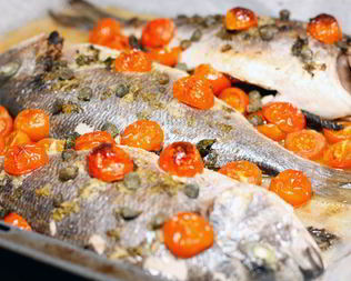 Дорада в имбирно-мятном маринаде