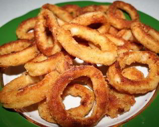 Кальмары кольцами в пивном кляре