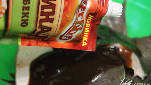 камбала гриль в маринаде барбекю