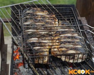 Карп на мангале