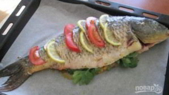 карп в духовке