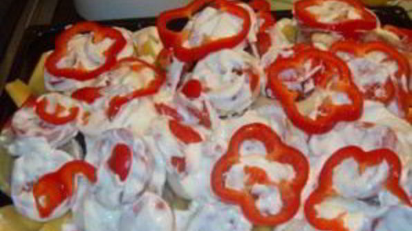 карп, запеченный в духовке кусочками