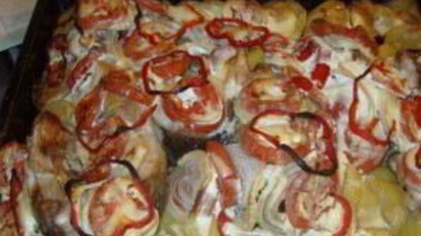 карп, запеченный в духовке кусочками