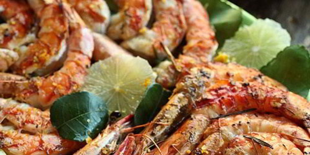 Рецепт креветок гриль в цитрусовом маринаде