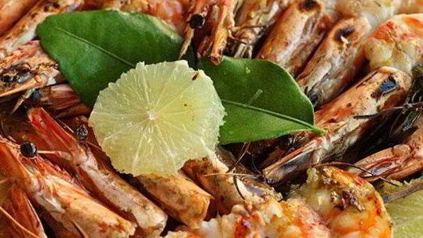 креветки гриль в цитрусовом маринаде