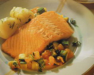 Лосось на сковороде