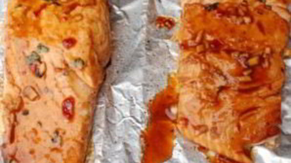 лосось в китайском соусе, запеченный в духовке