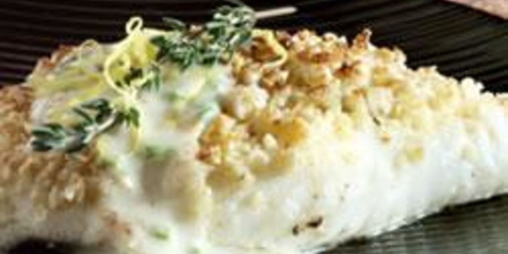 Рецепт миндального палтуса в сливочном соусе