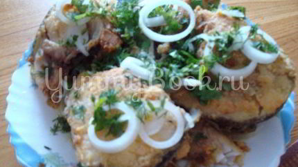 Мраморная треска жаренная