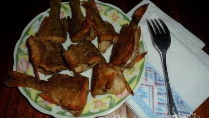 Окунь жареный