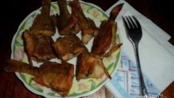 окунь жареный