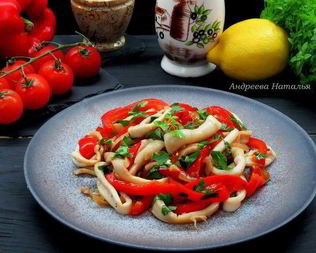 Пряные кальмары