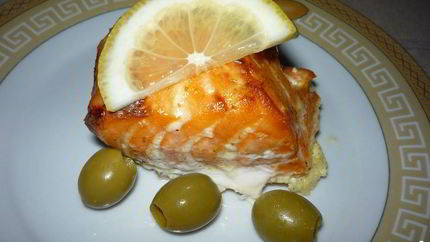 Семга кусочками, запеченная в духовке