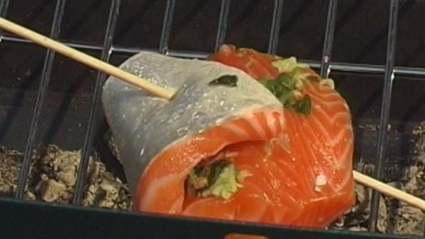 семга на гриле