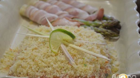 семга со спаржей