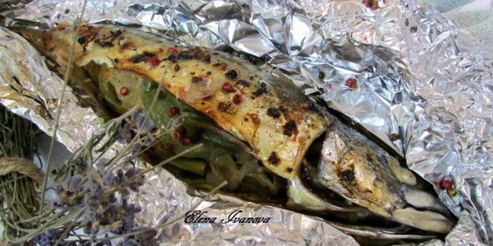 Рецепт скумбрии, фаршированной стручковой фасолью