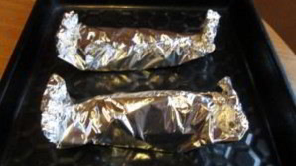 скумбрия фаршированная, запеченная в фольге