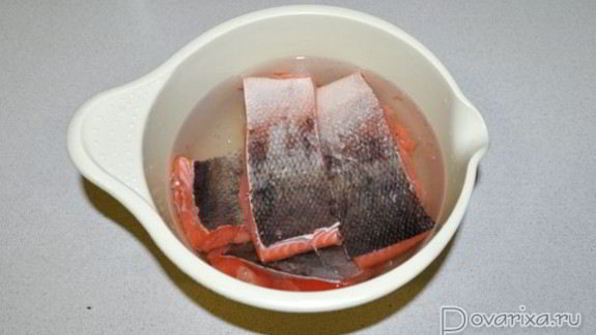 сочное жареное филе кеты