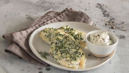 Тилапия с чесночным соусом