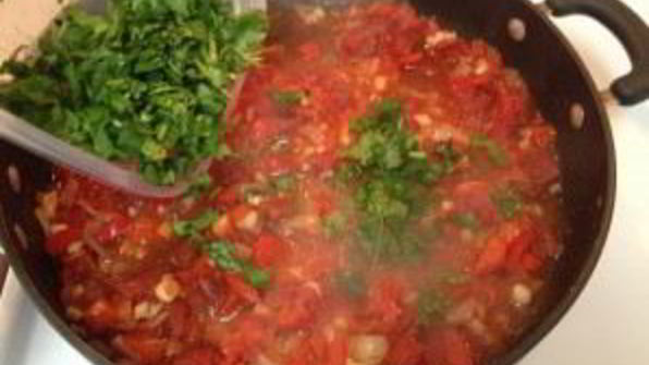 тушеные креветки