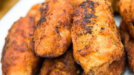 Фаршированный куриный шашлык в кляре