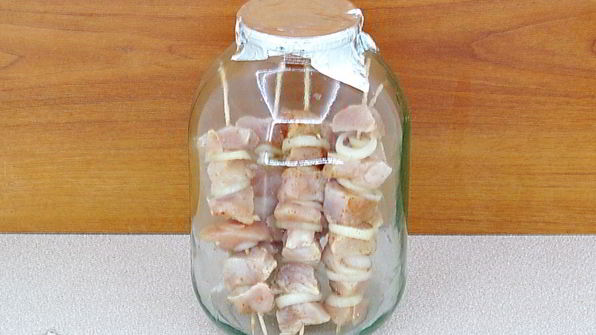 куриный шашлык в банке