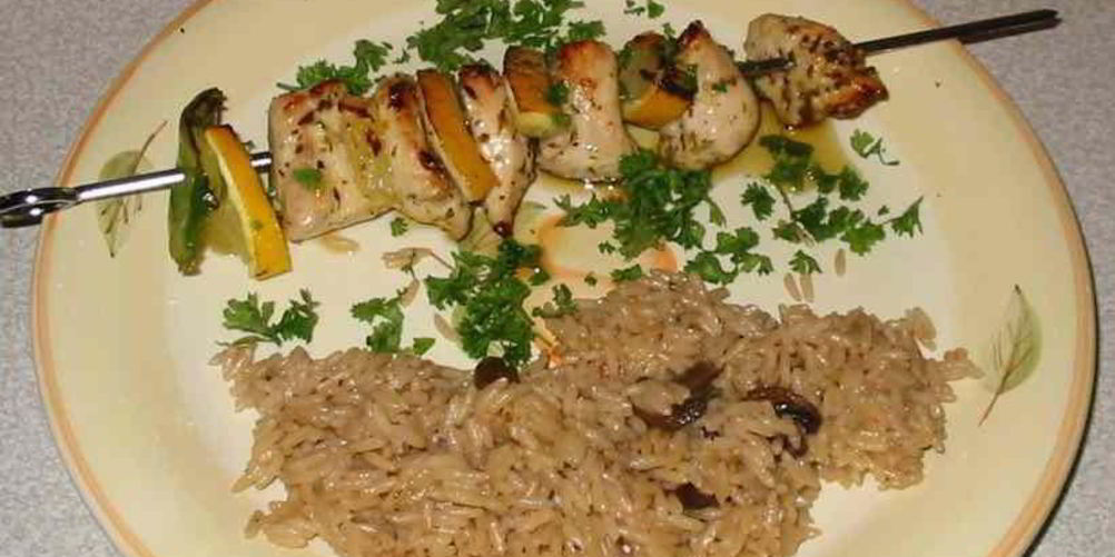 Рецепт куриных шашлыков с лимоном