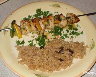 Куриные шашлыки с лимоном