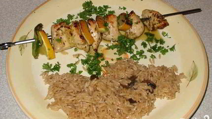 Куриные шашлыки с лимоном