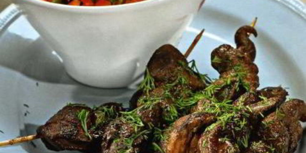 Рецепт шашлычков из говяжьей печенки