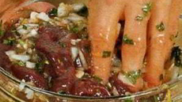 шашлычки из говяжьей печенки