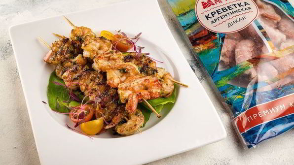 шашлычки из креветок в апельсиновом маринаде