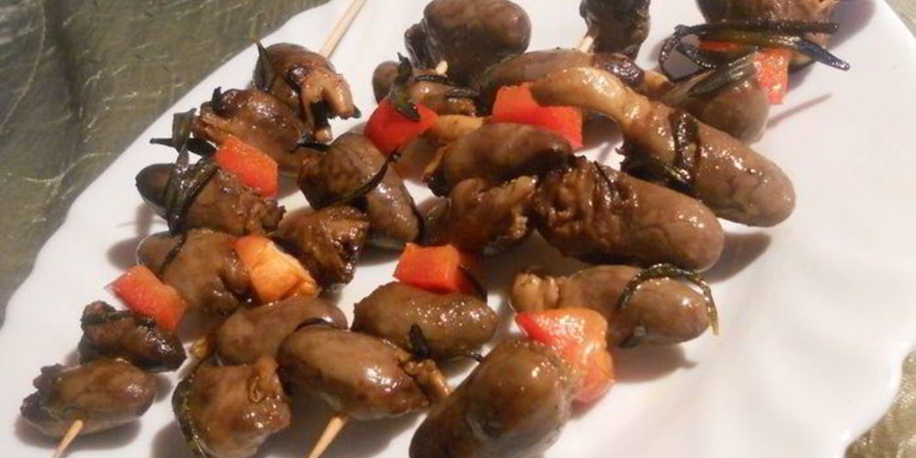 Рецепт шашлычков из куриных сердечек