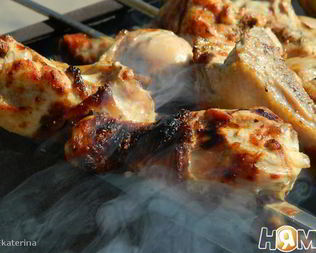 Шашлык из курицы на пиве