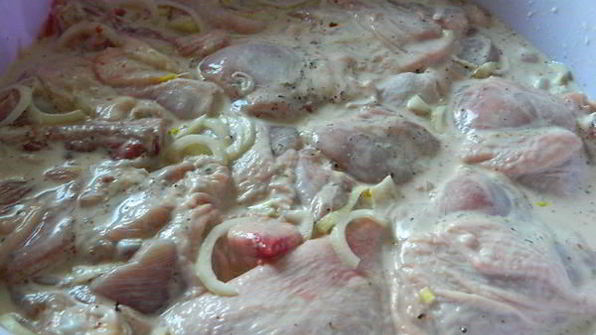 шашлык из курицы на пиве