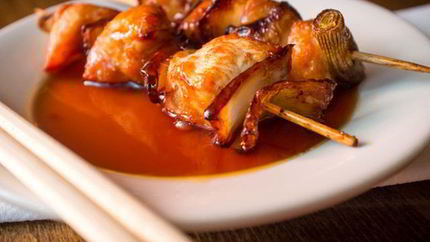 Шашлык из курицы в соусе терияки
