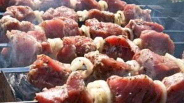 шашлык из речной рыбы