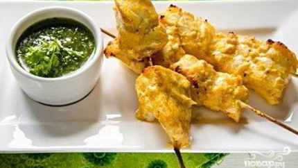 Шашлык из рыбы трески