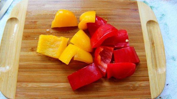 шашлык куриный с овощами