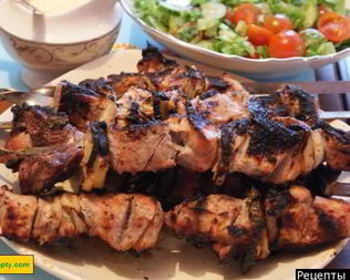 Шашлык на кефире из свинины