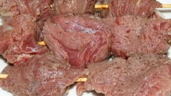 шашлык на сковороде из говядины