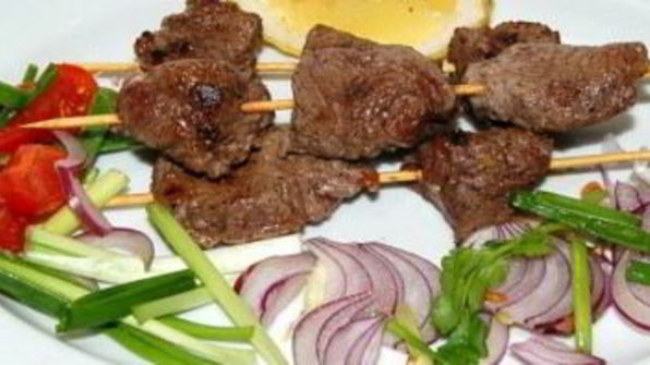 шашлык на сковороде из говядины