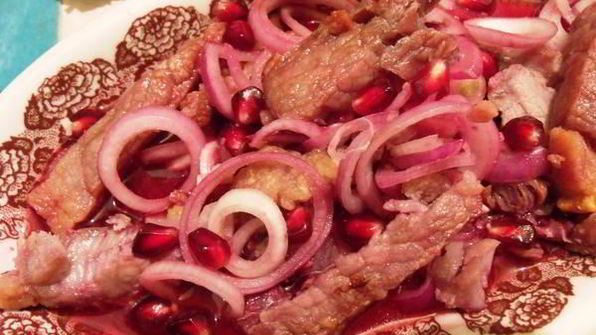 шашлык с гранатовым соком