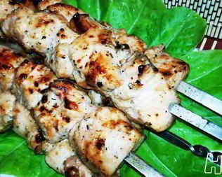 Шашлык в апельсиново-абрикосовой глазури