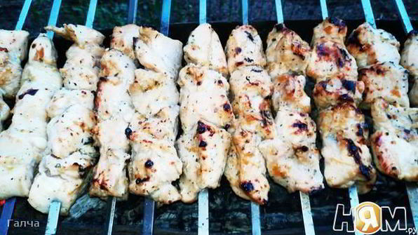 шашлык в апельсиново-абрикосовой глазури