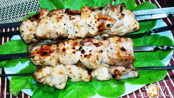 шашлык в апельсиново-абрикосовой глазури