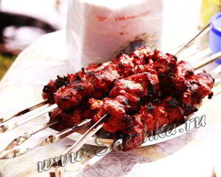 Шашлык в красном вине