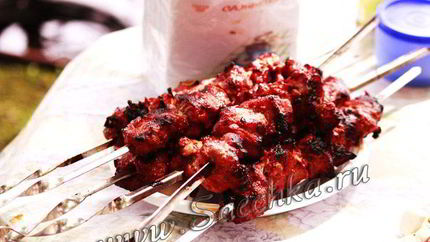Шашлык в красном вине